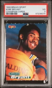 Carte Bravo Sport Kobe Bryant Champion 1999 POP 3 molto rare classificate PSA - Foto 1 di 2