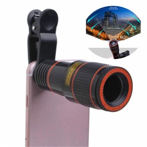 Komórka iPhone Teleskop Obiektyw aparatu HD Clip-on 12x Zoom optyczny Uniwersalny - Zdjęcie 1 z 9