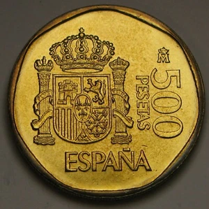 SPAIN 500 Pesetas 1987 - Aluminum-Bronze - Juan Carlos - aUNC - 690 * - Picture 1 of 2