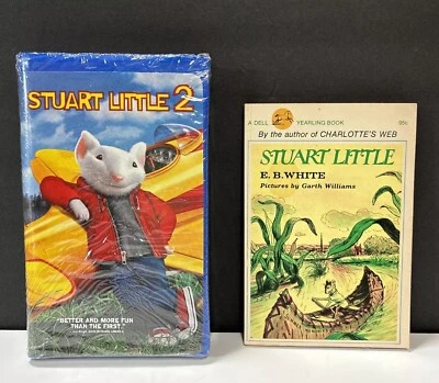 Stuart Little 2 Sealed VHS Tape and 1971 Book EB White Great Condition for Age - Image 1 of 4