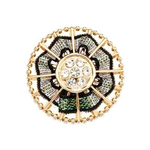 5pcs Metal Buttons Rhinestone, Elegant Floral Design for Sewing Crafts 18-25mm - Picture 1 of 8