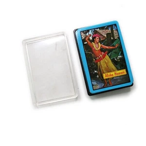 1970's Tiki Bar Aloha Hawaii Souvenir Playing Cards Hawaiian Hula Dancer Girl - Picture 1 of 4