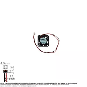Fan Muffin Cooling DC 12V DC12V 12VDC 25mm 25x25x10 0.05A Nidec DF251R-12LC - Picture 1 of 3