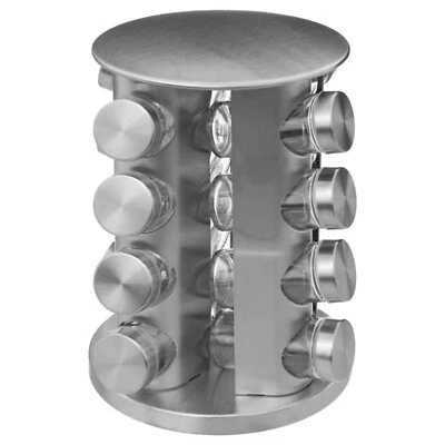Support Rotatif Épices 5five Inox 16 Pots Assaisonnement Cuisine Rangement - Photo 1/4