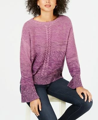 Style&co. Suéter combo de malha novo com etiquetas L roxo uva escura cabo $50 P001 - Imagem 1 de 4