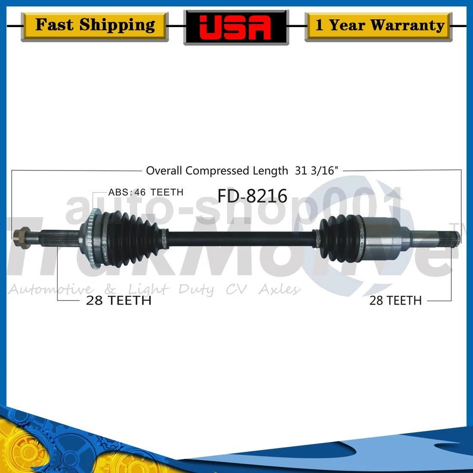 Задний левый шарнирный вал оси CV для Lincoln LS 2006 2005 2004 2003 - Изображение 1 из 2