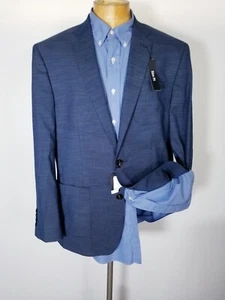 NEW MURANO NWT XL 46R slim Stretch Blue Pin Dots lightweight Blazer Jacket Sport - Picture 1 of 8