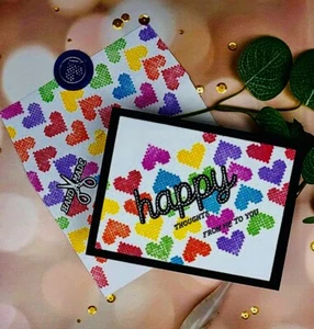 Spellbinders Clear Stamp (16) and Die Cut (7) Happy Stitching April 24 Set - Picture 1 of 8