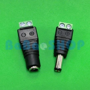 1 set Male +Female Power Cable Connector 5050 3528 LED Flexible Strips Light DC - Picture 1 of 4