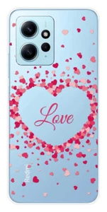 Coque en silicone imprimée compatible Xiaomi Redmi Note 12 4G Confettis de Coeur - Picture 1 of 3