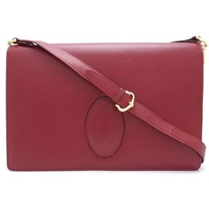 Borsa a tracolla CARTIER Must Line in pelle bordeaux/351803 - Foto 1 di 10