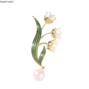 Fashion Plant Lily of The Valley Flower Brooches Women Jewelry Accessories - Picture 1 of 4