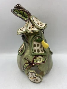 Ceramic VTG Blue Sky Clayworks Pear Place Tea Light Heather Goldminc - Picture 1 of 6