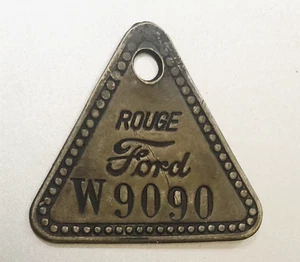 Vintage Ford Rouge Tool Check Tag: Tool & Die Operations; W9090; schöne Patina - Bild 1 von 1