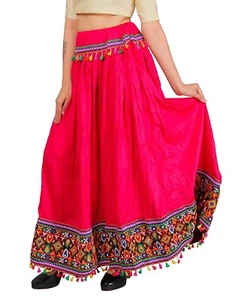 Boho Gypsy Old Kuchi Embroidery Banjara Skirt Tribal Ethnic Embroidered Skirt 03 - Picture 1 of 4