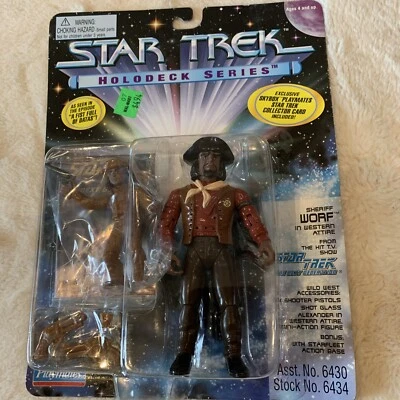 Playmates Star Trek Sheriff Worf in Western Attire New - Image 1 of 4