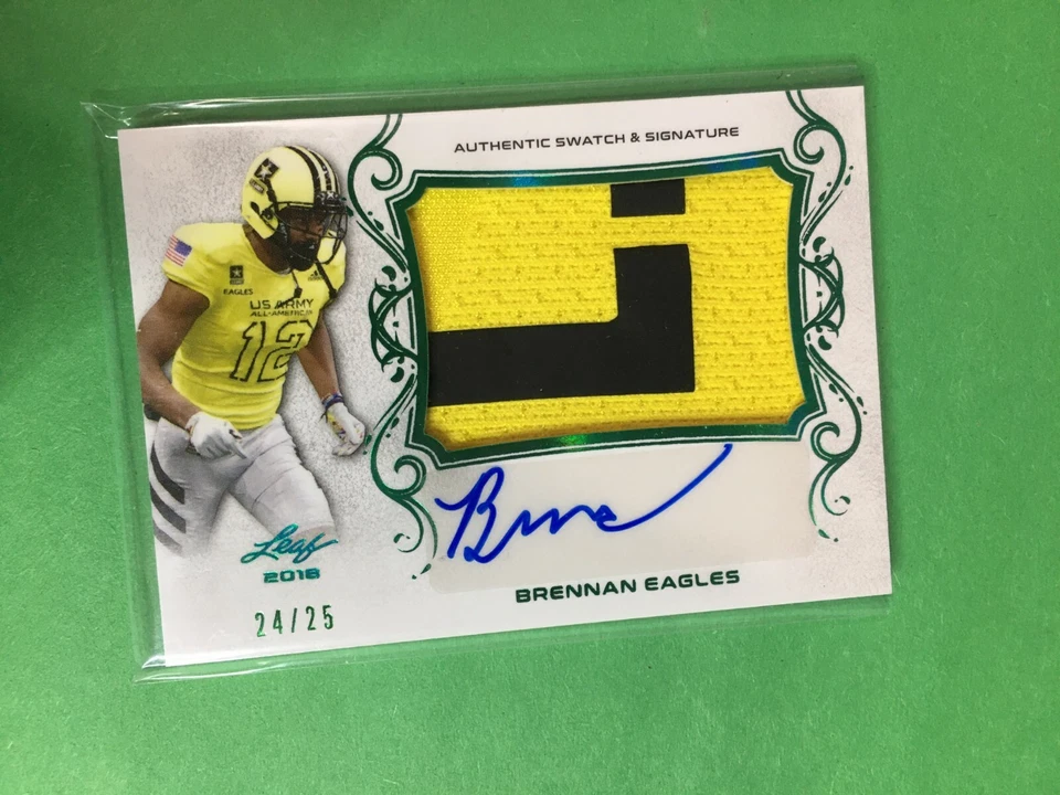 F165,851 2018 Leaf All-American Patch Auto Emerald Brennan Eagles TEXAS/25 - Image 1 of 1