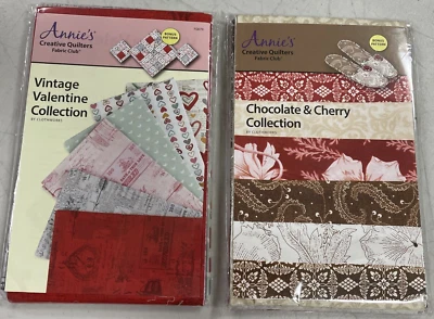 2 paquetes de tela Annie's Creative Quilters San Valentín y Choc/Cereza + patrones nuevos Foto 1 de 4