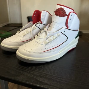 Nike Air Jordan 2 II Retro Origins White Fire Red DR8884-101 Men’s 10 Italy - Picture 1 of 8