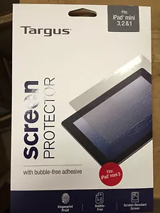 NEW Targus Screen Protector with Bubble-Free Adhesive for Apple iPad mini Clear - Picture 1 of 3