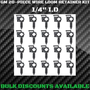 1964-1973 Chevelle SS Interior Engine Harness Wire Loom Clip Clamp Retainers 1/4 - Foto 1 di 2