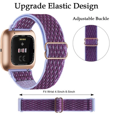 Correa de pulsera de tela de nailon para Fitbit Versa / Versa 2  Foto 1 de 4