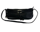 Brighton Black Pebbled Leather Shoulder Bag Purse Tassel Charm Vintage Zip