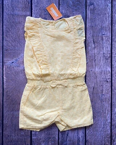 Toddler Girl 18-24 Months Gymboree Yellow Eyelet One Piece Ruffle Romper - Picture 1 of 1