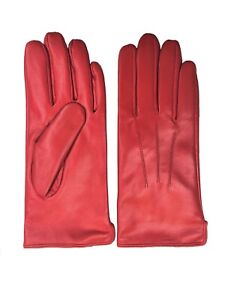 Womens Genuine Nappa Sheepskin Leather Lined Gloves 
