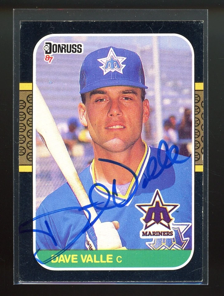 1987 Donruss DAVE VALLE Signed Card autograph AUTO MARINERS - Image 1 of 1