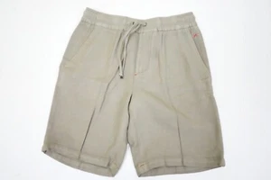Isaia Tinto Light Oliva Coulisse Zip Misto Cotone Corto 48R NUOVO ETICHETTE - Foto 1 di 6