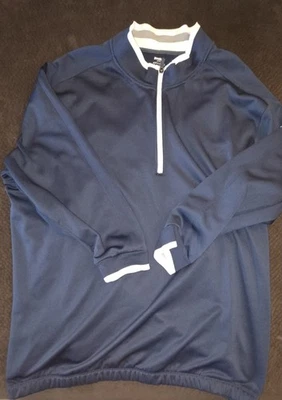 Pullover polar de golf Reebok para hombre talla 3XL 1/4 cremallera azul Foto 1 de 4