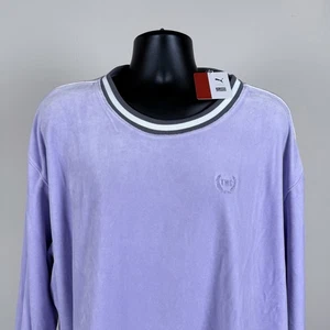 Sudadera de terciopelo cuello redondo PUMA Hussle Way para hombre 3XL violeta 539461 01 nueva con etiquetas $125 - Imagen 1 de 8