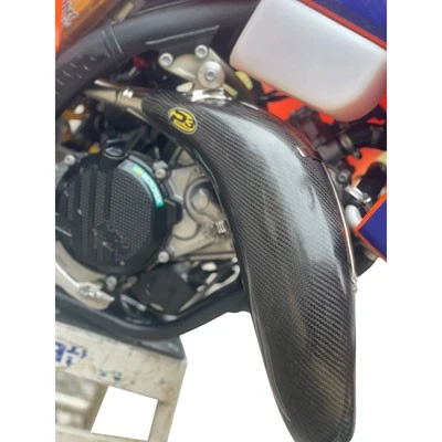 P3 Carbon MAXCoverage Pipe Guard Stock for KTM HUSQVARNA GAS GAS 125 - Image 1 of 4