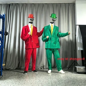 Headless Suit Green/Blue/Red Stage Party Show Halloween Cosplay Parade Suit - Picture 1 of 17