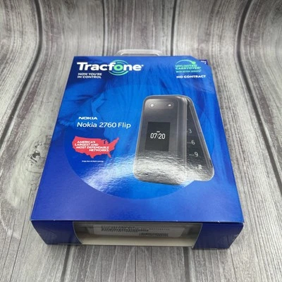 TracFone Nokia 2760 Flip |4GB Black Prepaid Flip Phone | Brand New In Sealed Box - Image 1 of 4