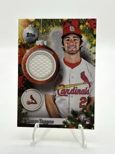 2025 Topps Holiday Thomas Saggese #PR-TSA Holiday Relic RC St. Louis Cardinals - Imagen 1 de 2