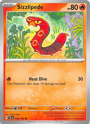 Sizzlipede 036/162 SV05 Temporal Forces Pokemon 007663 - Image 1 of 2