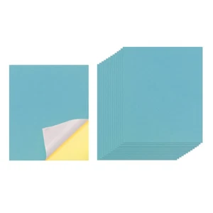 Papel adhesivo vinilo imprimible 30 hojas para impresora de inyección de tinta, azul claro - Imagen 1 de 7