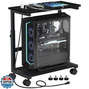 Snughome Supporto Torre per Computer con Stazione di Ricarica, Regolazione Altezza 25.0"-32.1" - Foto 1 di 5