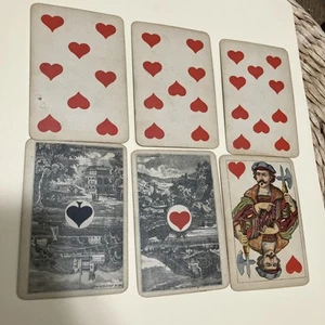 6 Old Playing Cards “NASM” on flag. 1 Jack. 2 signed Art Cards w/engraving black - Picture 1 of 11