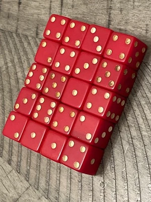 20 dados de baquelita rojos vintage 101625eAAZDE Foto 1 de 4