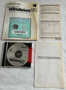 Microsoft Windows 95 Upgrade Installation CD-Rom Disc & Book - Picture 1 of 9