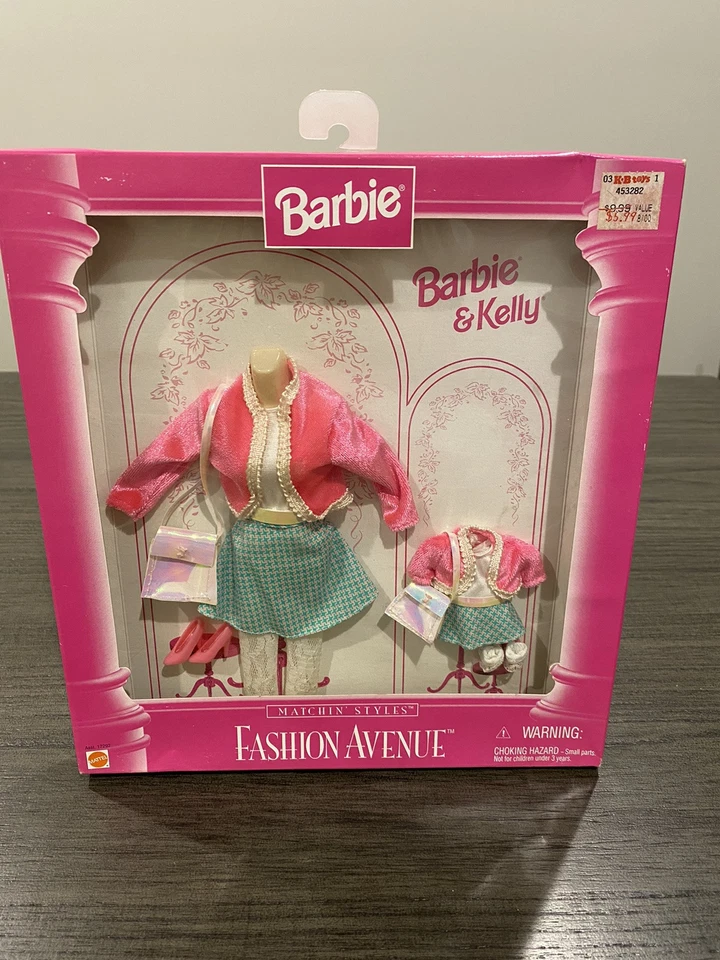 Barbie and Kelly Fashion Avenue Matchin' Styles 17292 новая в коробке 1990-е J33 - Изображение 1 из 4
