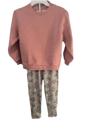 NUEVO CON ETIQUETAS Niñas Btween Flor Leggings Conjunto Polar Sudadera H&M Talla 6x Foto 1 de 4