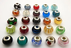 Murano Glass beads for P*ndora bracelets 925 Sterling Silver - Picture 1 of 59