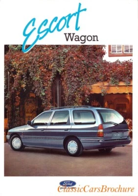 Brochure Depliant Ford Escort Wagon CLX Ghia 1990 12 viste apribile Italiano - Immagine 1 di 4