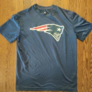 NIKE NEW ENGLAND PATRIOTS PERFORMANCE SHIRT youth large 14-16 logo blue Dri boys - Picture 1 of 8