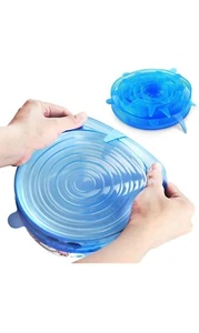 Silikon Stretchdeckel, Schüssel Wassermelonendeckel, Gummideckel Mehrweg Wärme6pack - Bild 1 von 6