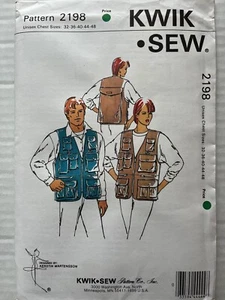 Pattern Kwik Sew 2198, Unisex sports vast, fishing, hunting, camp Sz 32-48 - Picture 1 of 2